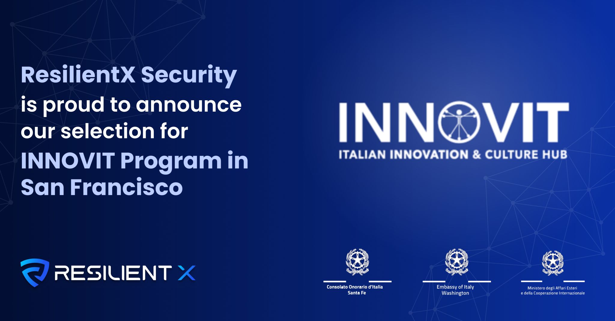 ResilientX обрано для програми Innovit San Francisco AI